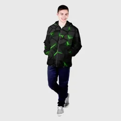 Мужская куртка 3D Green neon steel - фото 2