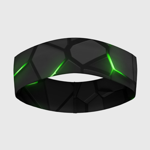 Повязка на голову 3D Green neon steel