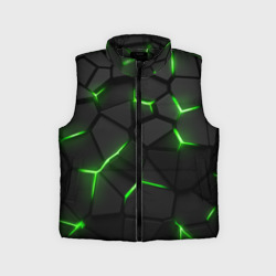 Детский жилет утепленный 3D Green neon steel