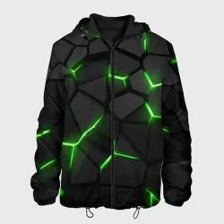 Мужская куртка 3D Green neon steel