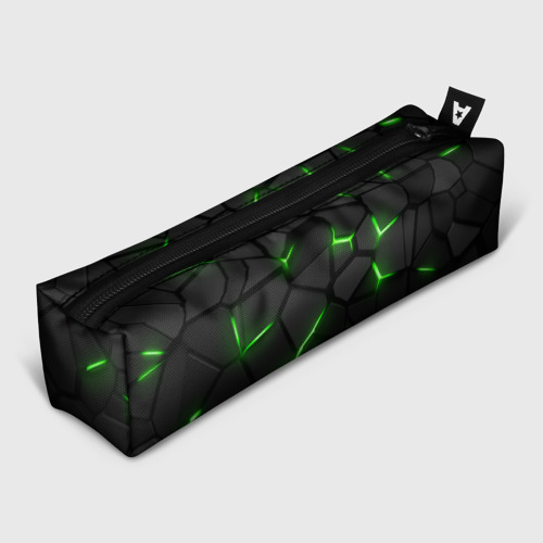 Пенал школьный 3D Green neon steel