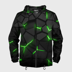 Мужская ветровка 3D Green neon steel