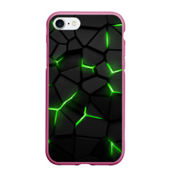 Чехол для iPhone 7/8 матовый Green neon steel