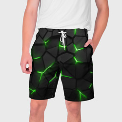 Мужские шорты 3D Green neon steel