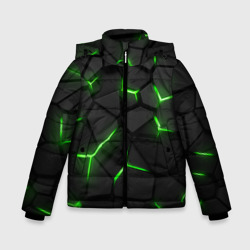 Зимняя куртка для мальчиков 3D Green neon steel