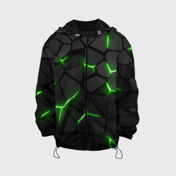 Детская куртка 3D Green neon steel