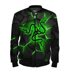 Мужской бомбер 3D Razer neon logo