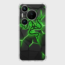 Чехол для Huawei Pura 70 Pro Razer neon logo