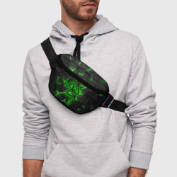 Поясная сумка 3D Razer neon logo - фото 2