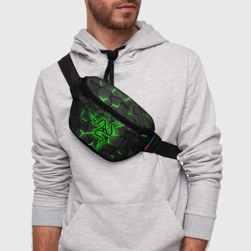 Поясная сумка 3D Razer neon logo - фото 3