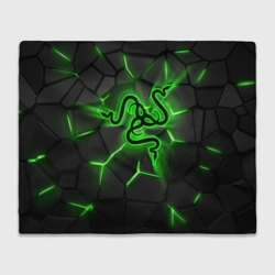 Плед 3D Razer neon logo