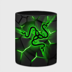 Кружка с полной запечаткой Razer neon logo