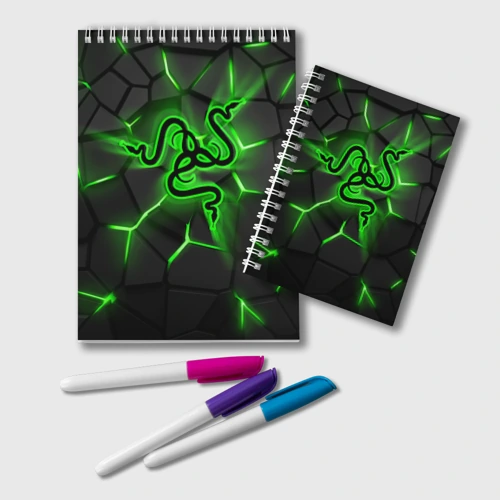 Блокнот Razer neon logo