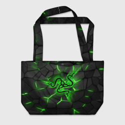 Пляжная сумка 3D Razer neon logo