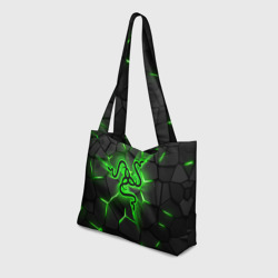 Пляжная сумка 3D Razer neon logo - фото 2