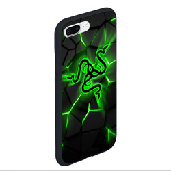 Чехол для iPhone 7Plus/8 Plus матовый Razer neon logo - фото 2