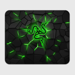 Прямоугольный коврик для мышки Razer neon logo