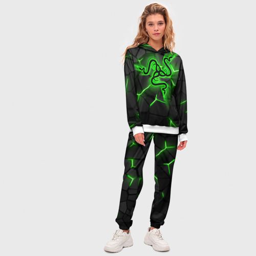 Женский костюм с толстовкой 3D Razer neon logo - фото 5