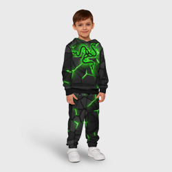 Детский костюм с толстовкой 3D Razer neon logo - фото 2