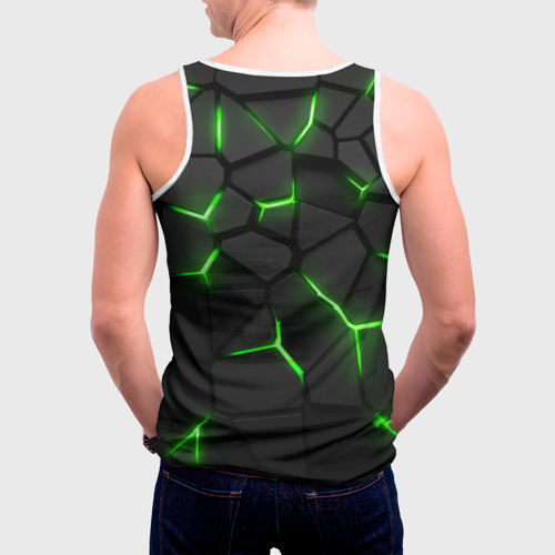 Мужская майка 3D Razer neon logo, цвет 3D печать - фото 4