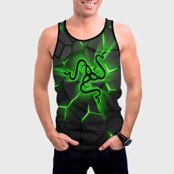 Мужская майка 3D Razer neon logo - фото 2