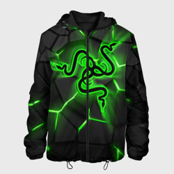 Мужская куртка 3D Razer neon logo