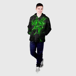 Мужская куртка 3D Razer neon logo - фото 2