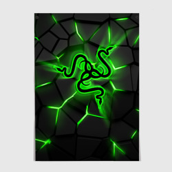 Постер Razer neon logo