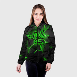 Женская куртка 3D Razer neon logo - фото 2