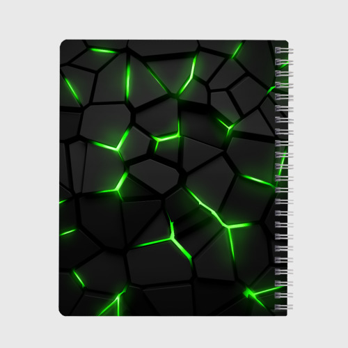 Тетрадь Razer neon logo, цвет крупная клетка - фото 2