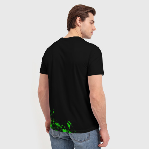Мужская футболка 3D Razer брызги, цвет 3D печать - фото 4