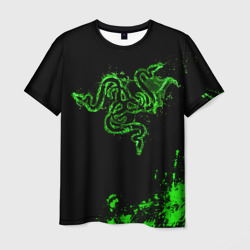 Мужская футболка 3D Razer брызги