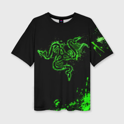 Женская футболка oversize 3D Razer брызги