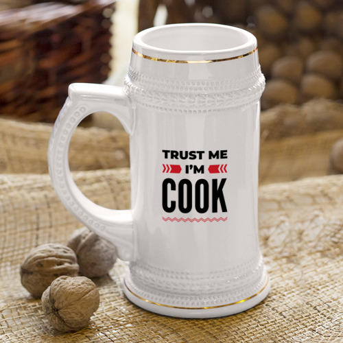 Кружка пивная Trust me - I'm cook - фото 4