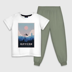Детская пижама с белой футболкой Kiki`s delivery service poster