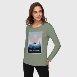 Женский лонгслив хлопок Kiki`s delivery service poster - фото 2