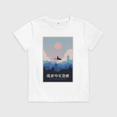 Детская футболка хлопок Kiki`s delivery service poster