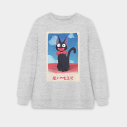 Женский свитшот oversize без начеса хлопок Jiji