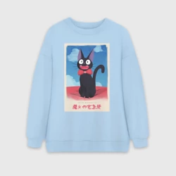 Женский свитшот oversize без начеса хлопок Jiji