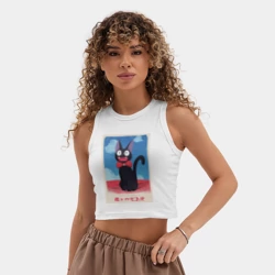 Женская укороченная майка-топ хлопок Jiji - фото 2