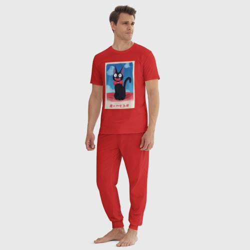 Мужская пижама хлопок Jiji, цвет красный - фото 5