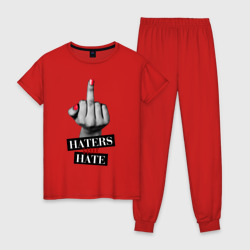 Женская пижама хлопок Haters gonna hate