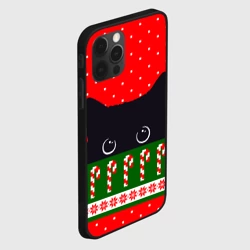 Чехол для iPhone 12 Pro Котик: новогодний свитер - фото 2