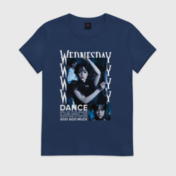 Женская футболка хлопок Wednesday dance
