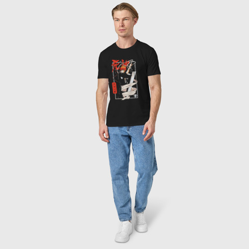 Мужская футболка хлопок Ичиго с банкаем, цвет черный - фото 5