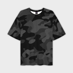 Черный ночной камуфляж – Мужская футболка oversize 3D с принтом купить со скидкой в -50%