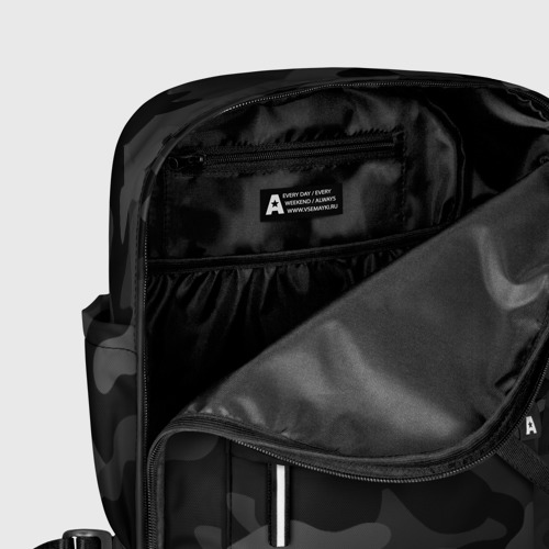 Женский рюкзак 3D с принтом Черный ночной камуфляж, фото #5