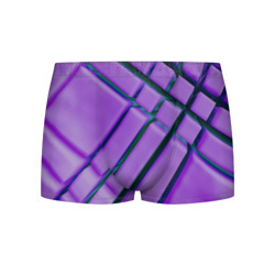 Фиолетовый фон и тёмные линии – Мужские трусы 3D с принтом купить