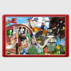 Магнит 45*70 Studio Ghibli - all Stars