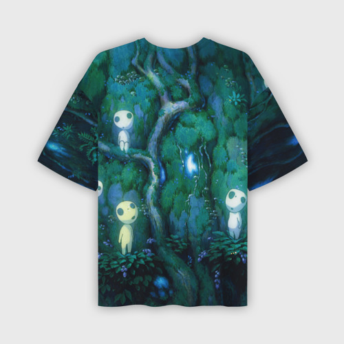 Мужская футболка oversize 3D Kodama tree, цвет 3D печать - фото 2
